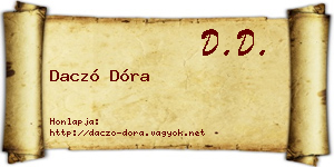 Daczó Dóra névjegykártya